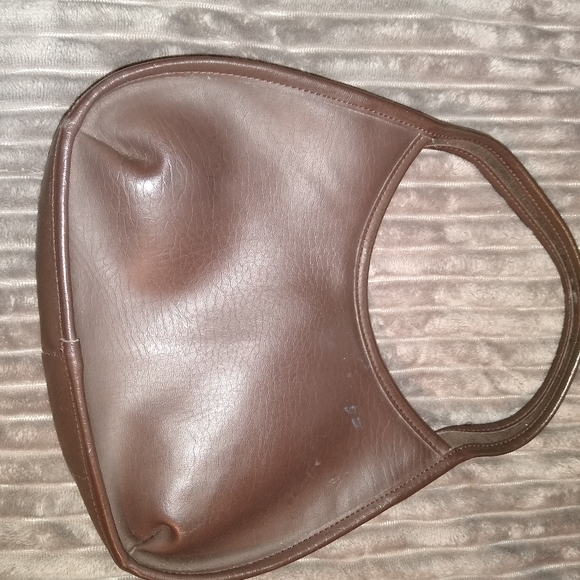 Small brown leather handbag - Picture 1 of 6